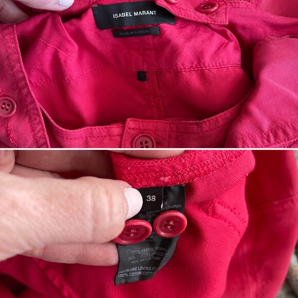 Isabel Marant Flink Suspender Shorts Pink Size Medium High Rise Chic Sexy Loose - Picture 16 of 16